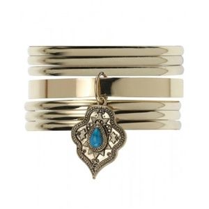 Lets Get Lost Turquoise Bangle Set